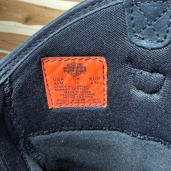 Harley Davidson Men's Altman D93563 Black Leather Waterproof Biker Boots Sz 8.5M - Picture 13 of 15